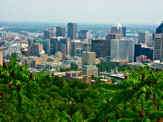 [Vue sur Mont Royal à Montréal après avoir modifié la photo avec Gimp]