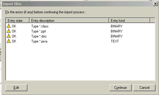 Di�logo de resultados de la importaci�n del m�dulo.
		  