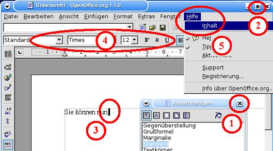 OpenOffice-Writer-Fenster
